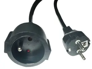 MicroConnect MC-PE0300FRB Power Extension Cord EU to French Type E 3 meters Black