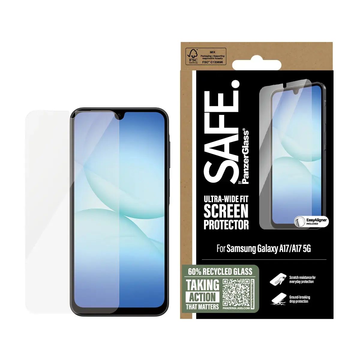 PanzerGlass SAFE. Screen Protector for Samsung Galaxy A17 / A17 5G Photo 2