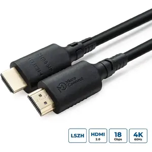 HDMI kabelis MicroConnect MC-HDM19191V2.0LSZH 4K, 2 m, Low Smoke Zero Halogen