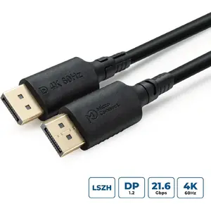 DisplayPort cable MicroConnect MC-DP-MMG-500LSZH, 4K, DisplayPort 1.2, 5.0 m, LSZH jacket