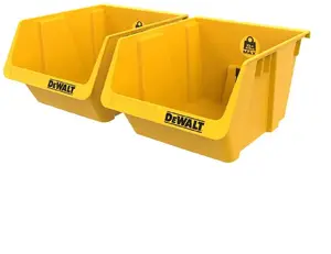 Plastic Storage Container Double Pack DeWalt DWST82813-1 — Integrated Organization System, 2 Pieces