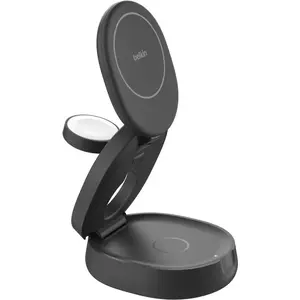 3-в-1 зарядное устройство Belkin WIZ034kqBK Qi2 складное магнитное — беспроводная зарядка для iPhone, Apple Watch, AirPods