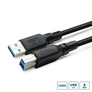 USB A‑B data cable MicroConnect USB3.0AB2B‑LSZH 2 m, USB 3.2 Gen 1 (Micro-B/B), low smoke zero halogen