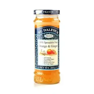 St Dalfour Ginger Orange Jam 284 g glass jar – fruit spread with ginger and orange