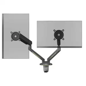 Monitor mount one for all DM8210 RGB Dual Black — dual-monitor arm, RGB lighting, black