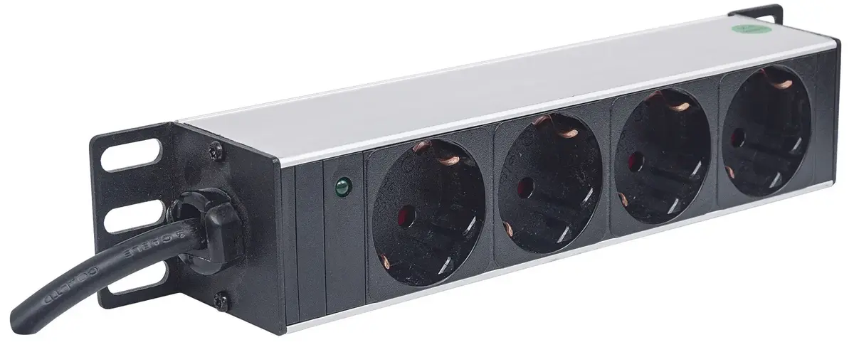 INTELLINET 10" 1U PDU 4 розетки Type F Photo 2