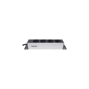 INTELLINET 10" 1U stiepļu skapis PDU ar 4 Type F (CEE 7/3) kontaktligzdām, vads 1,8 m, 250 V, 15 A