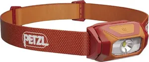 Headlamp Petzl TIKKINA 300 lm red — compact hands-free light, adjustable beam, battery-powered