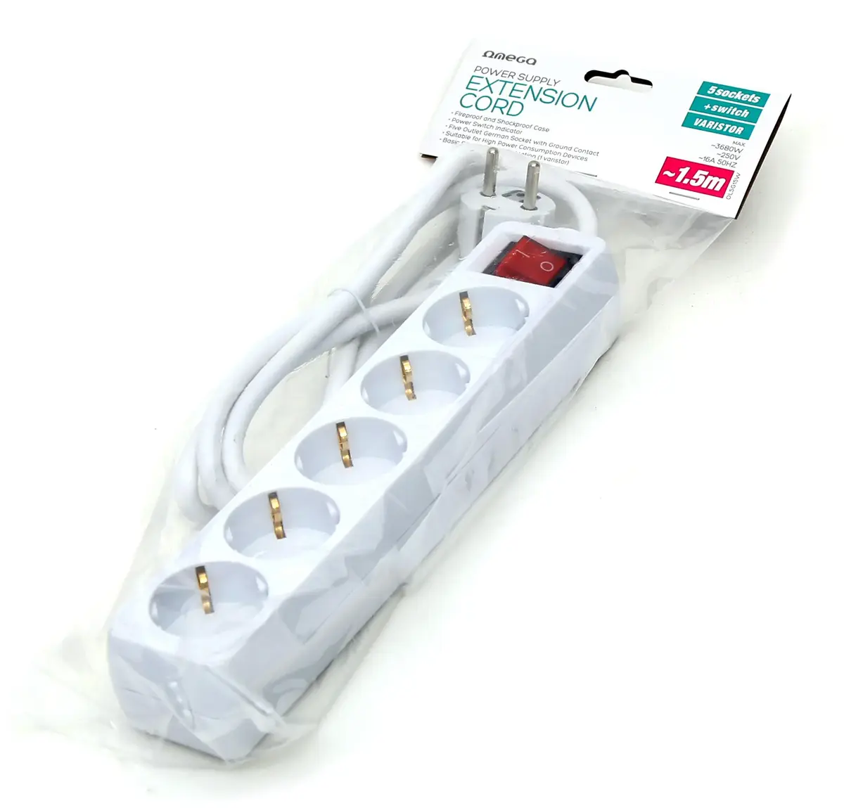 Pagarinātājs OMEGA OL5G15W 1,5 m Photo 2