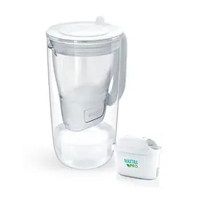 Ūdens filtrs BRITA Glass+1 Maxtra Pro pelēks, 2.4 l kop., 1.5 l filtrēts, Maxtra Pro PP filtrs