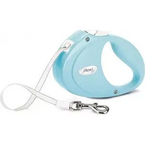 Retractable dog leash Trixie FL-4513, tape 2 m, light blue