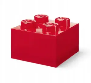 LEGO Brick 4 Red Transparent – 4x2 stud transparent red building brick