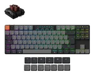 Механическая клавиатура Keychron K1, 80% TKL, USB и Bluetooth, QWERTY английская, серая