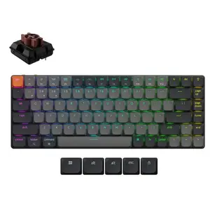 Mechanical Wireless Keyboard Keychron K3 RGB Black — compact low-profile layout, Bluetooth & USB-C