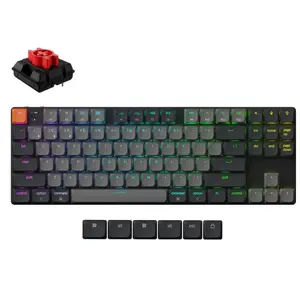 Mechanical Wireless Keyboard Keychron K1X-H1 RGB Black, low-profile layout