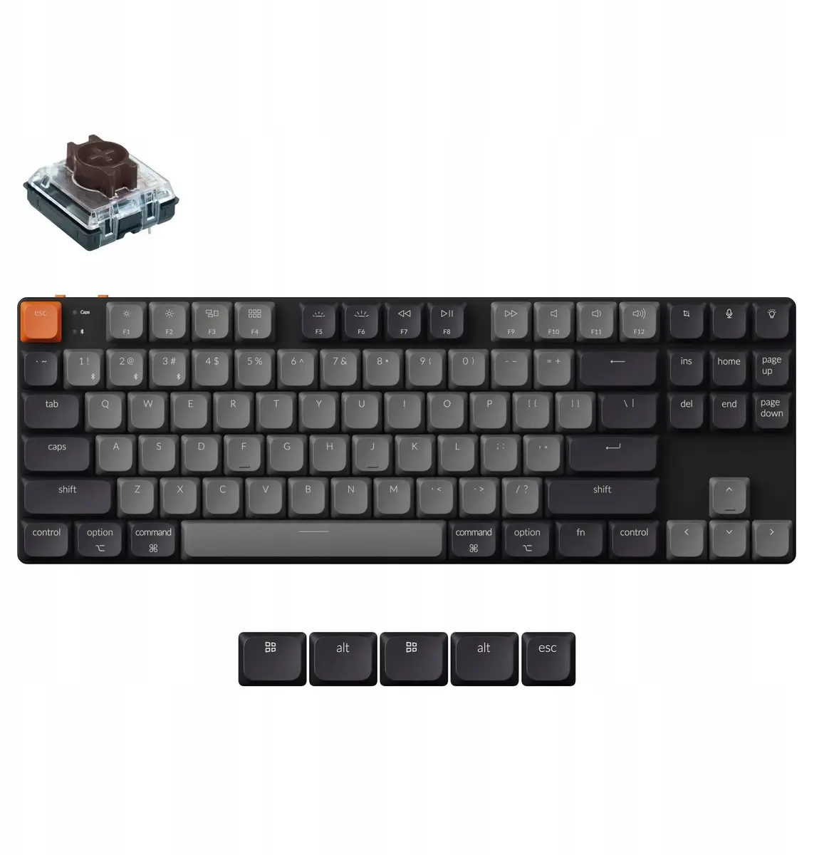 Bezvadu mehāniskā tastatūra Keychron K1 RGB