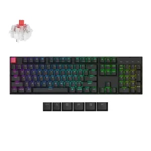 Механическая клавиатура Keychron K10 QMK V2, полноразмерная, QWERTY, USB, Bluetooth и RF Wireless, черная