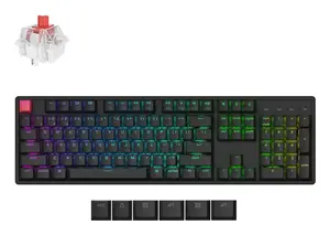 Полноразмерная механическая клавиатура Keychron K10 QMK V2, USB, Bluetooth, беспроводная, QWERTY, английская раскладка, черная
