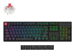 Keychron K10 QMK V2 Full-Size Mechanical Keyboard, USB, Bluetooth, Wireless, QWERTY, English, Black