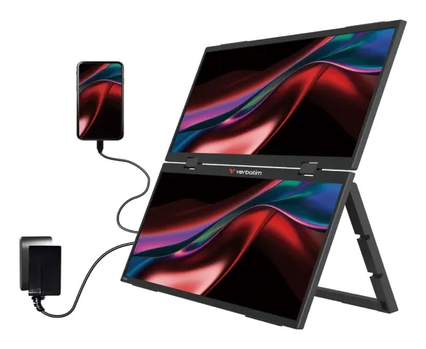 Verbatim 15.6" FHD Dual Monitor Essentials portatīvais monitors Photo 9