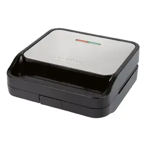 Contact grill ProfiCook PC-ST 1297 — 750 W, black and stainless steel, shell-shaped sandwich plates