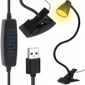 Galda lampa Maxy Modelis 00019454 — USB barota LED ar skavu, regulējama