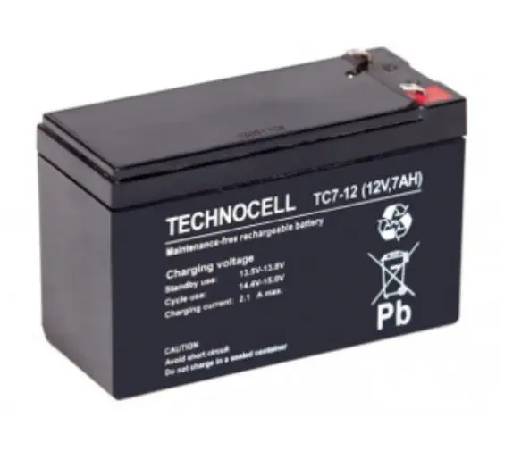 AGM battery Technocell TC7-12 12V 7Ah Photo 3