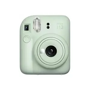 Instant kamera Fujifilm MINI 12 MEGA PACK zaļa — Fujifilm momenta kamera ar iebūvētu zibspuldzi