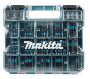 Bit set Makita E-24826 — 100 pieces, assorted screwdriver and drill driver bits, black