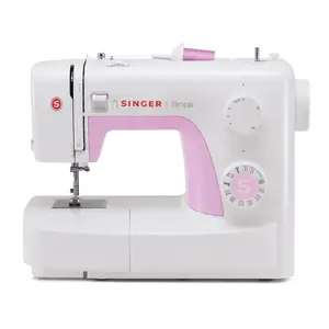 SINGER 3223 Simple electromechanical sewing machine, 23 stitches, 4-step buttonhole, free arm, pink/white