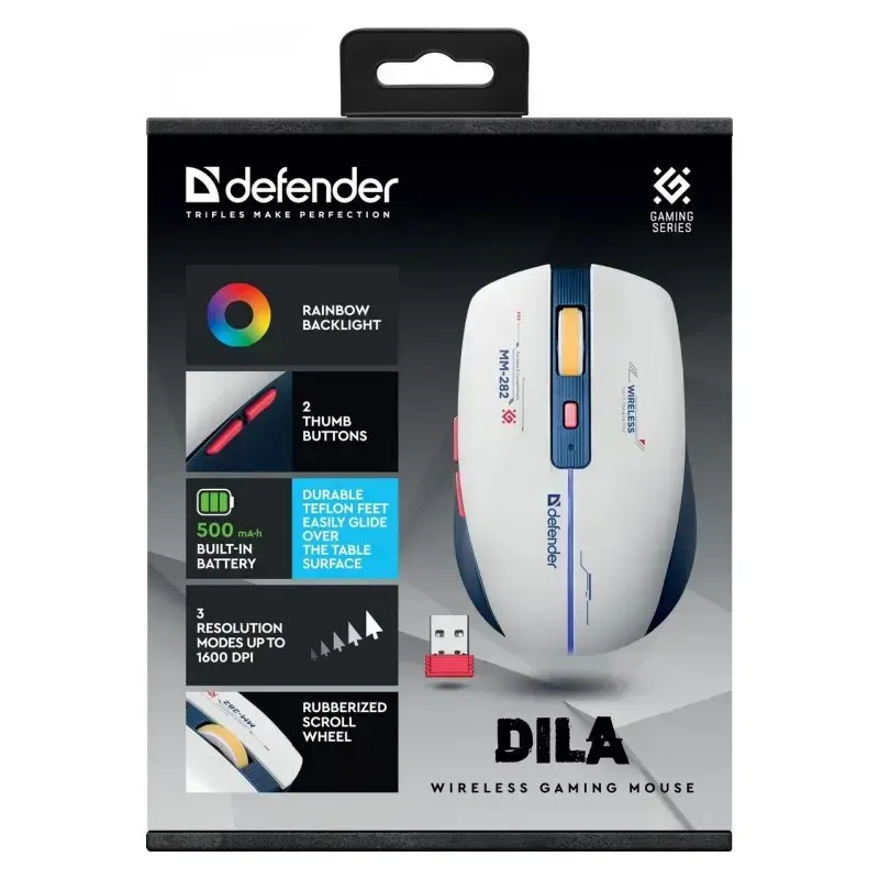 Bezvadu spēļu pele DEFENDER MM-282 RF Photo 8