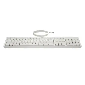 HP 225 Wired Mouse and Keyboard Combo Full-size USB White