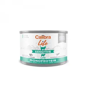 Влажный корм для кошек Calibra Life Sensitive Lamb 200 г — влажный корм для взрослых кошек, ягнёнок, 200 г, полноценный рацион