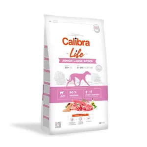 Сухой корм для собак Calibra Life Junior Large Breed Lamb 12 кг — сухой корм для щенков крупных пород, 28% белка, 15% жира