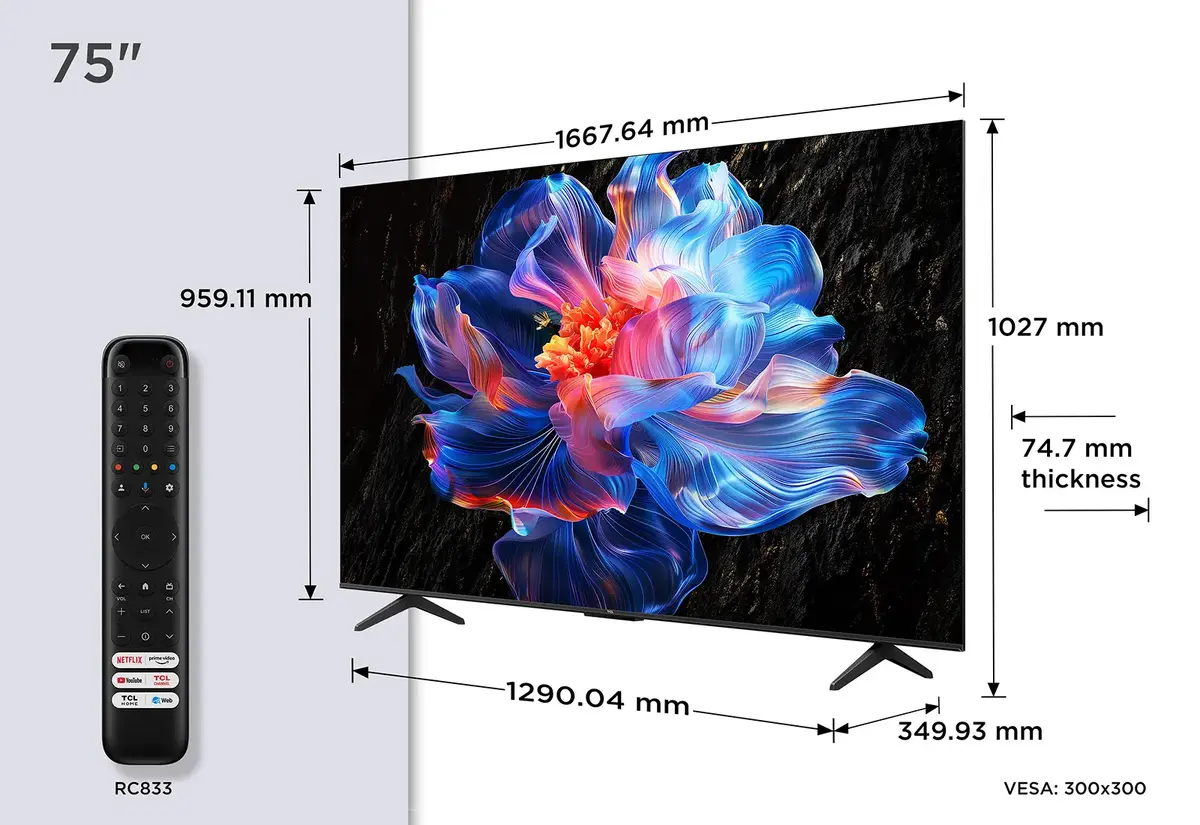 TCL 75" V6C 4K Ultra HD televizors Photo 2