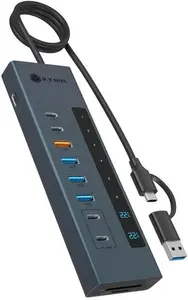 USB 3.2 Type-C 11-in-1 Hub and Card Reader icybox IB-HUB1742CR-C2PD