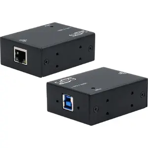 Network media converter Exsys USB 3.2 Gen 1 B to 1 Gigabit Ethernet EX-13021HMV with DIN-rail kit