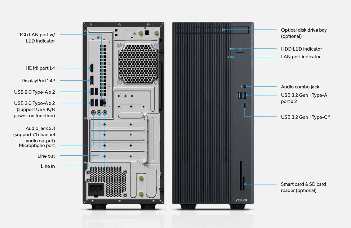 ASUS P500MV mini tower настольный ПК i5-13420H Photo 5