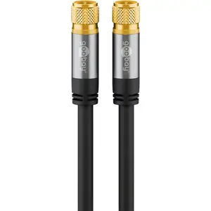 Коаксиальный кабель Goobay 70664 2 м F черный