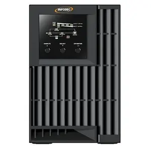 Ne pārtraukta barošana (UPS) Infosec E4 Value 1000 1 kVA, dubultā konversija, 3x C13, tīra sinusoīda, 9 Ah VRLA
