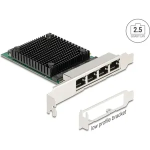 Сетевая карта DELOCK PCI Express x4 2.5 Gbit/s LAN с 4 портами RJ45