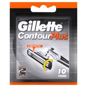 Gillette Contour Plus Skuvekļa Asmeņi Vīriešiem, 10 Gabali