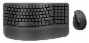 Logitech Wave Keys and Lift Combo Ergonomic Keyboard and Vertical Mouse Set Graphite