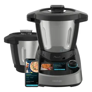 Pārtikas procesors CECOTEC Mambo Touch con Jarra Habana — 3.3 L bļoda, 1600 W, nerūsējošais tērauds/melns