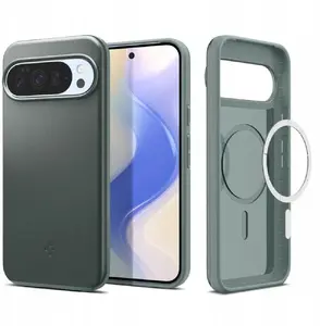 Viedtālruņa vāciņš Spigen Thin Fit Mag priekš Google Pixel 10 Pro, šalotes zaļš, plāns ciets ar magnētisku saderību