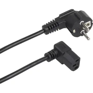 Power cable MACLEAN MCTV-854 angled 3-pin EU plug 3 m