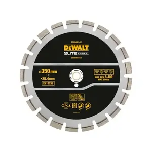 Diamond Cutting Disc DeWalt DT20467-QZ 350 mm for Asphalt and Concrete, Segmented