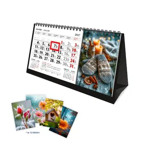 Table calendar mobile serviss AURA LV 2026 — white pages, model 100-11376