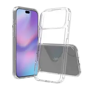 Protective bumper case SCREENOR for iPhone 17 Pro Max, transparent, slim lightweight edge protection