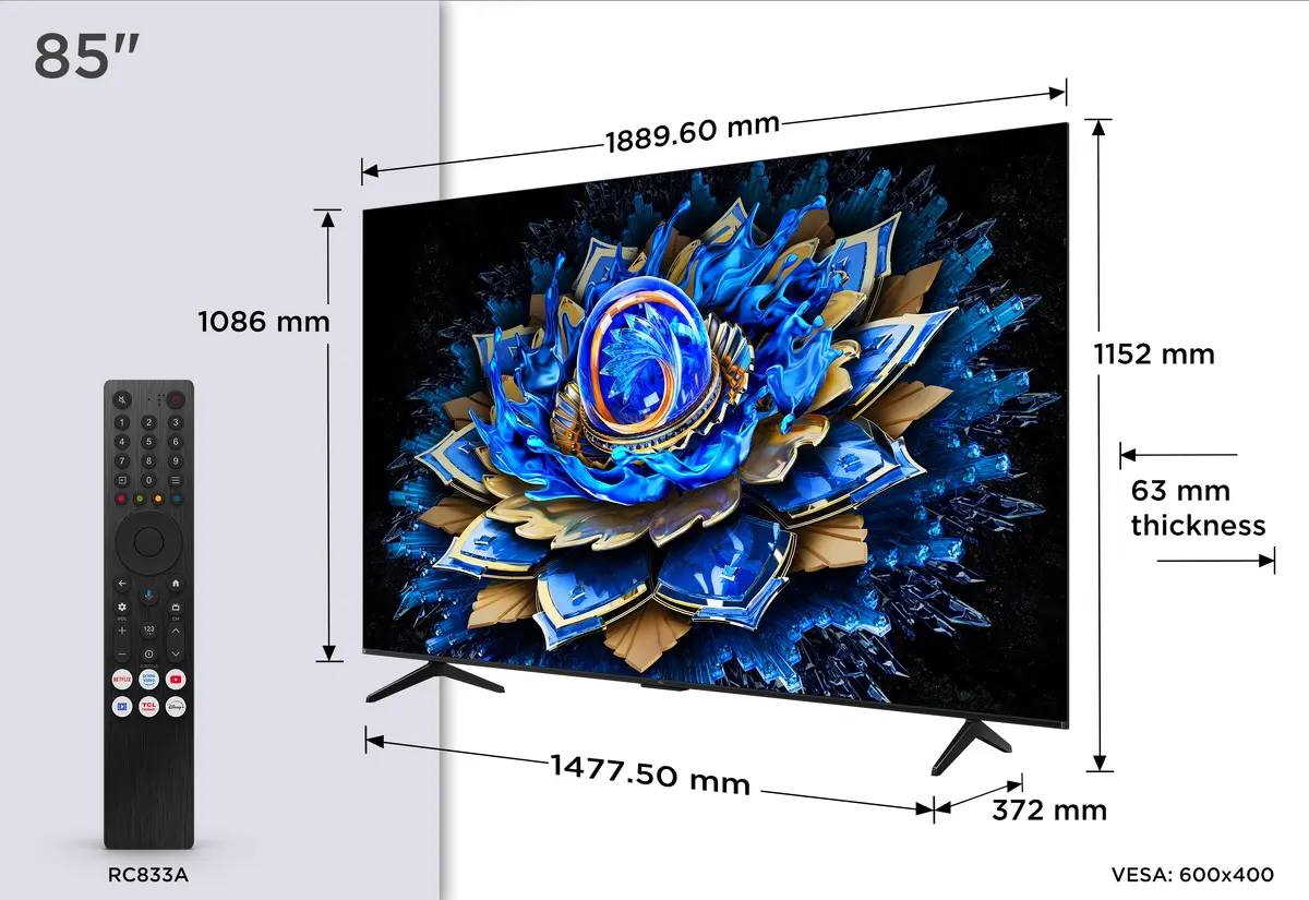 Телевизор TCL 85T69C 4K Ultra HD Smart TV Photo 3